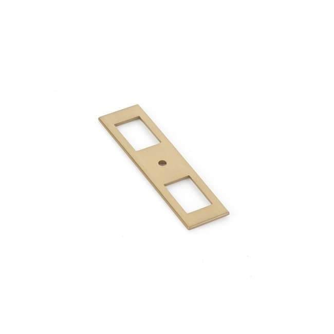 Emtek 86921 Modern Backplate 4" Cabinet Knob Backplate - Satin Brass