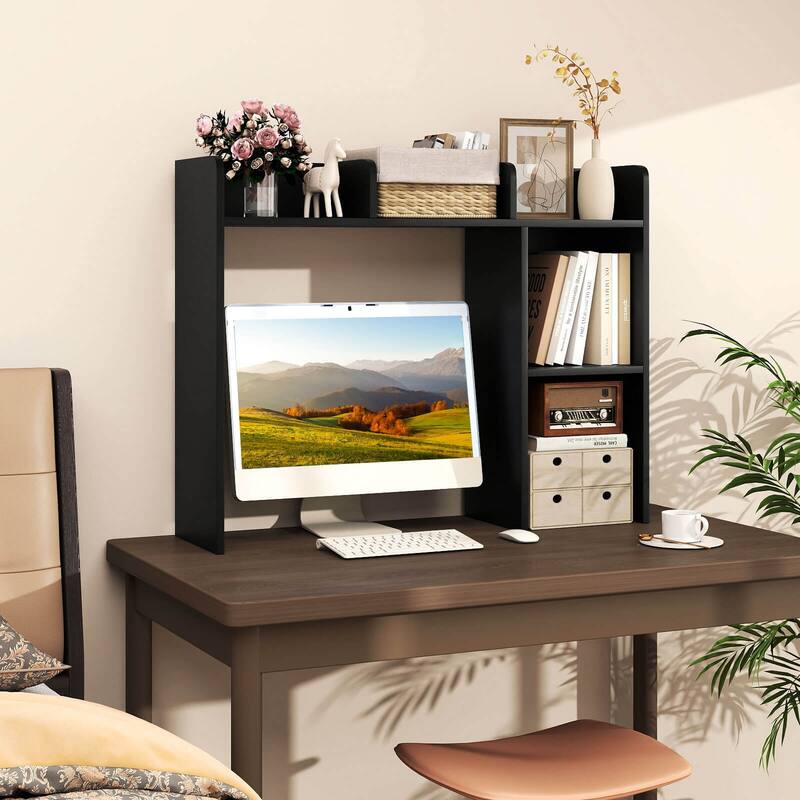 Costway Desk Bookshelf Desktop Storage Organizer Display Shelf Rack