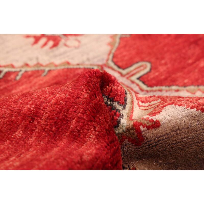 ECARPETGALLERY Hand-knotted Melis Vintage Red Wool Rug - 2'8 x 8'0