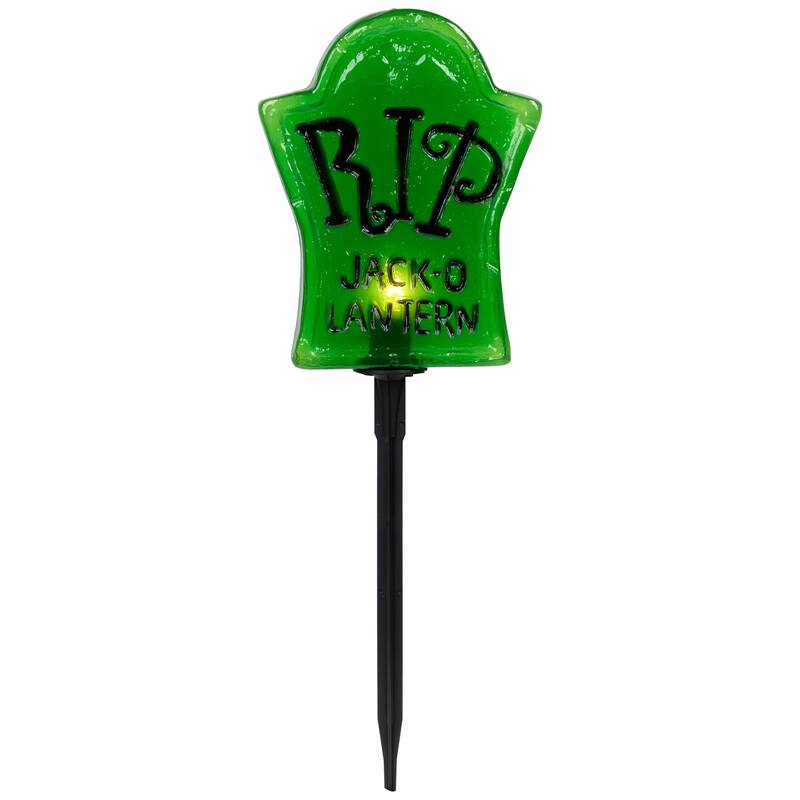 Lighted R.I.P Tombstone Halloween Outdoor Pathway Markers - 18" - Set of 3