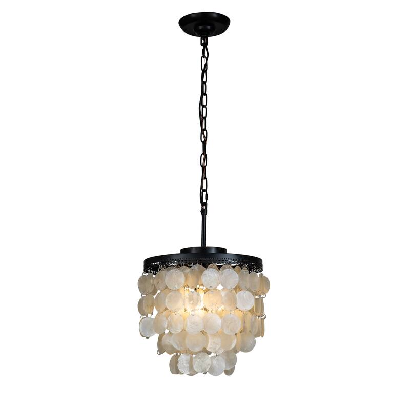 DancyHome Mese - 3 Light Coastal Capiz Shell Chandelier