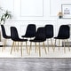 preview thumbnail 10 of 57, Modern Dining Room Kitchen Dining Chair with Black Metal Legs