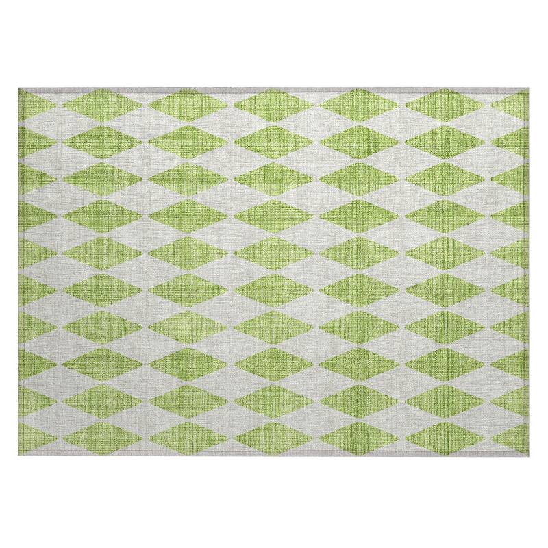 Machine Washable Indoor/ Outdoor Chantille Diamond Argyle Rug