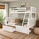 preview thumbnail 27 of 39, Somette Claire Bunk Bed with Storage Drawers and Tray (Mattresses Not Included) White - Twin/Full