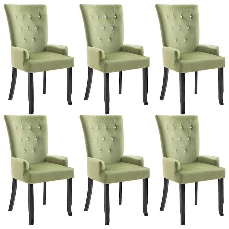 vidaXL Dining Chairs High Back Kitchen Side Chair for Home Dining Room Velvet - 21.3" x 22" x 41.7"
