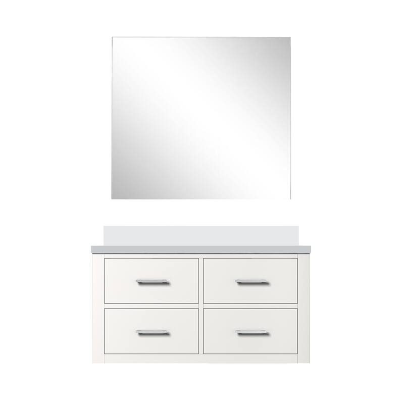 Castor Bath Vanity with Quartz Top, Sink and Mirror