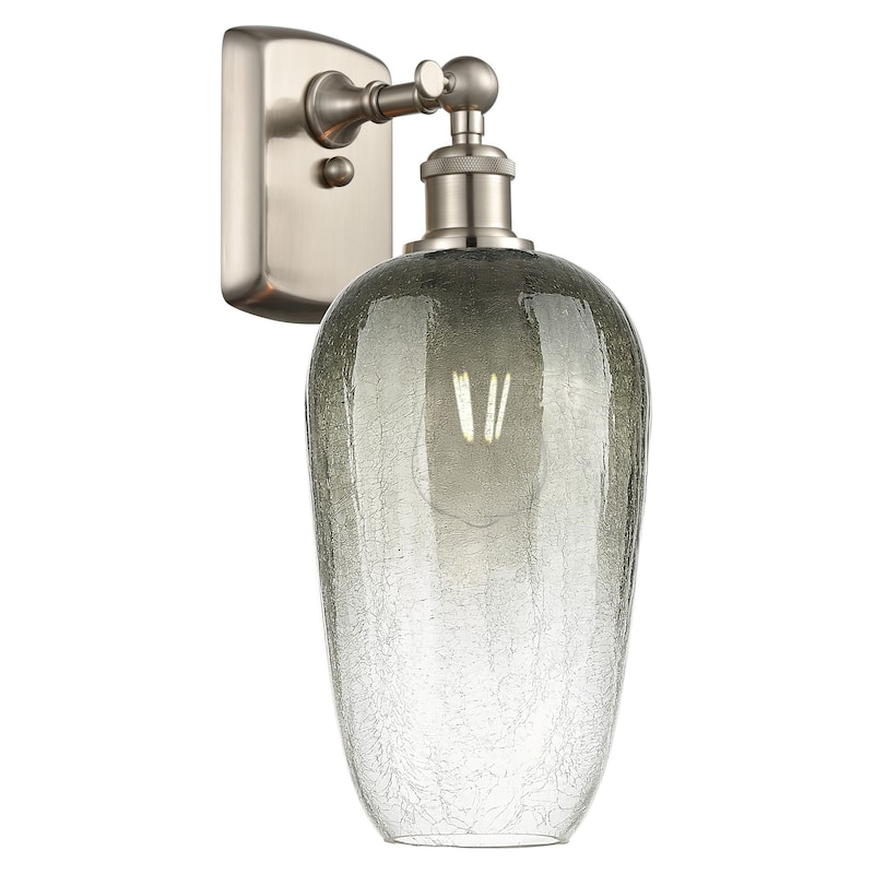 Innovations Lighting 516-1W-16-7 Brookhaven Flute Sconce Brookhaven - Brushed Satin Nickel / Slate