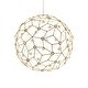 preview thumbnail 1 of 0, Golden Lighting Spheris Integrated LED 24in Pendant in Natural Brass - Gold