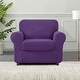 preview thumbnail 131 of 149, Subrtex 9-Piece Stretch Sofa Slipcover Sets with 4 Backrest Cushion Covers and 4 Seat Cushion Covers Armchair - Violet