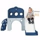 preview thumbnail 43 of 53, 7-in-1 Toddler Slide Set - Spaceship Playset with Slide, Arch Tunnel, Basketball Hoop, and Toy Storage