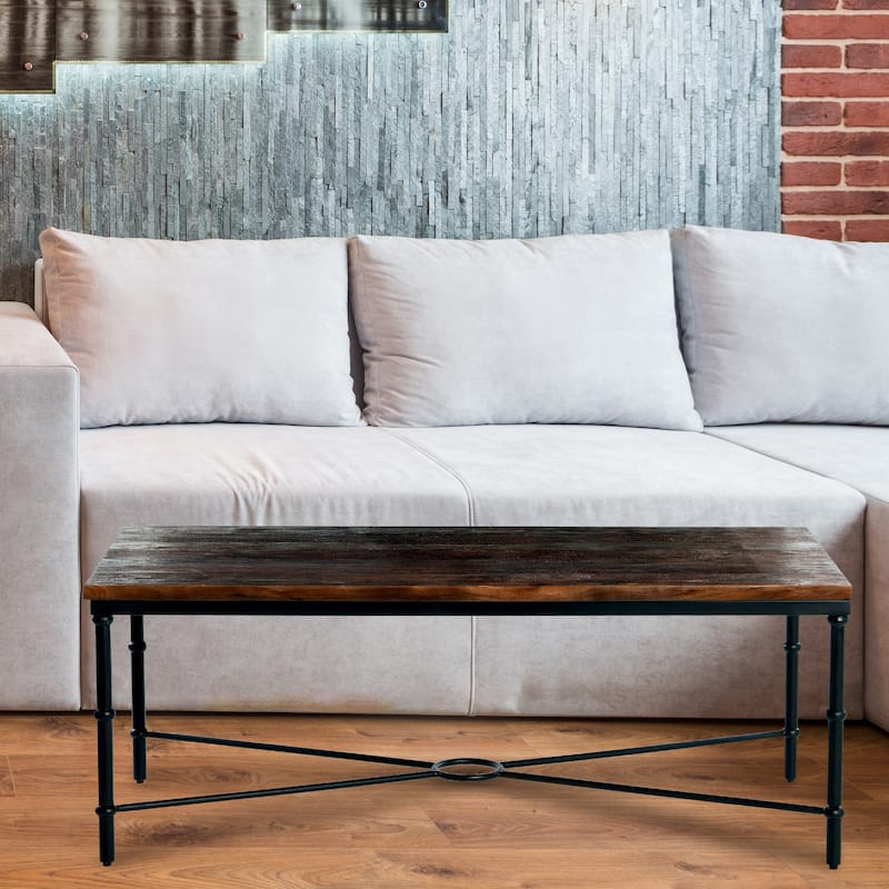 Wood and Metal Coffee Table