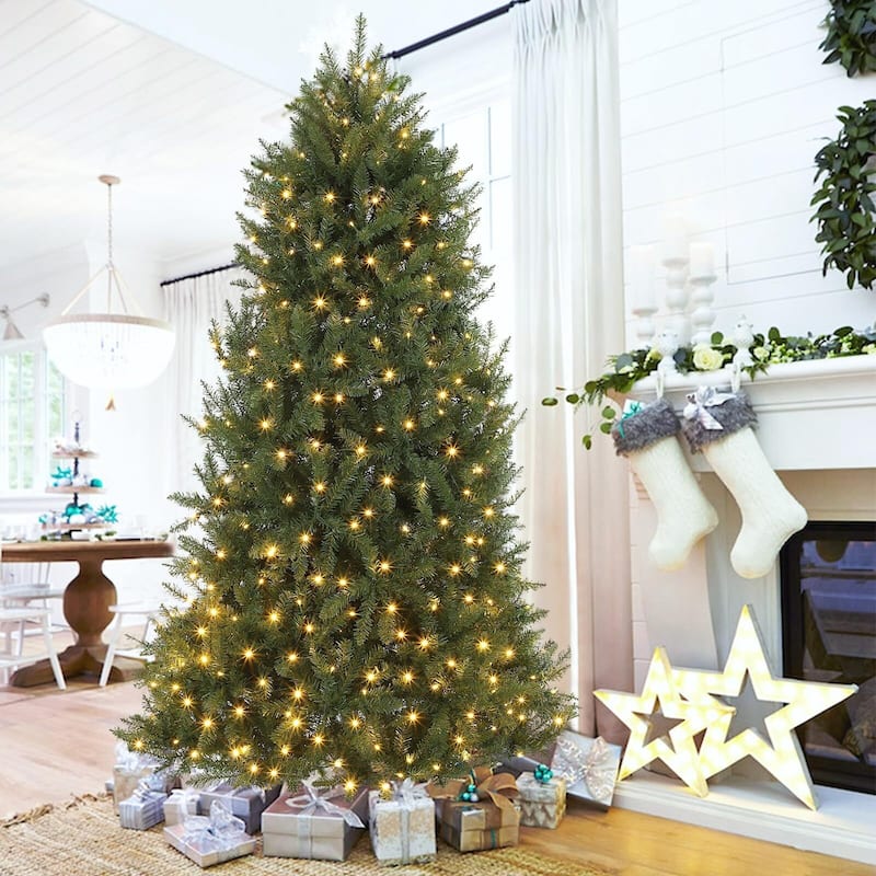 Pre-Lit Artificial Christmas Tree with Warm White Lights