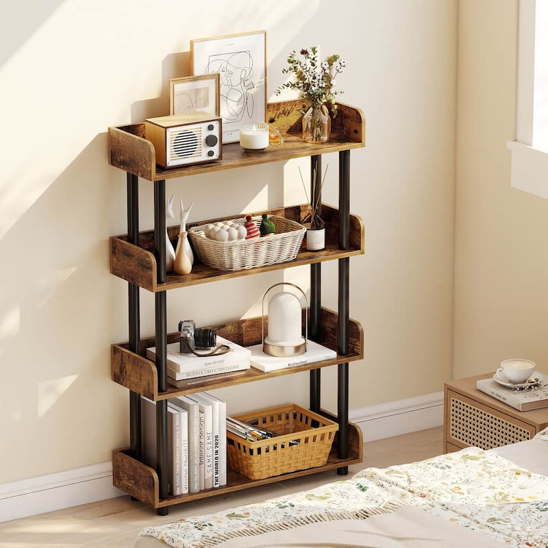 Costway 1/2 PCS 4-Tier Bookshelf with Anti-Tipping Kit Industrial - See Details