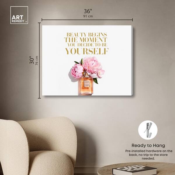 dimension image slide 2 of 5, Decidedly Beautiful Fun Quotes Canvas Print by Art Remedy