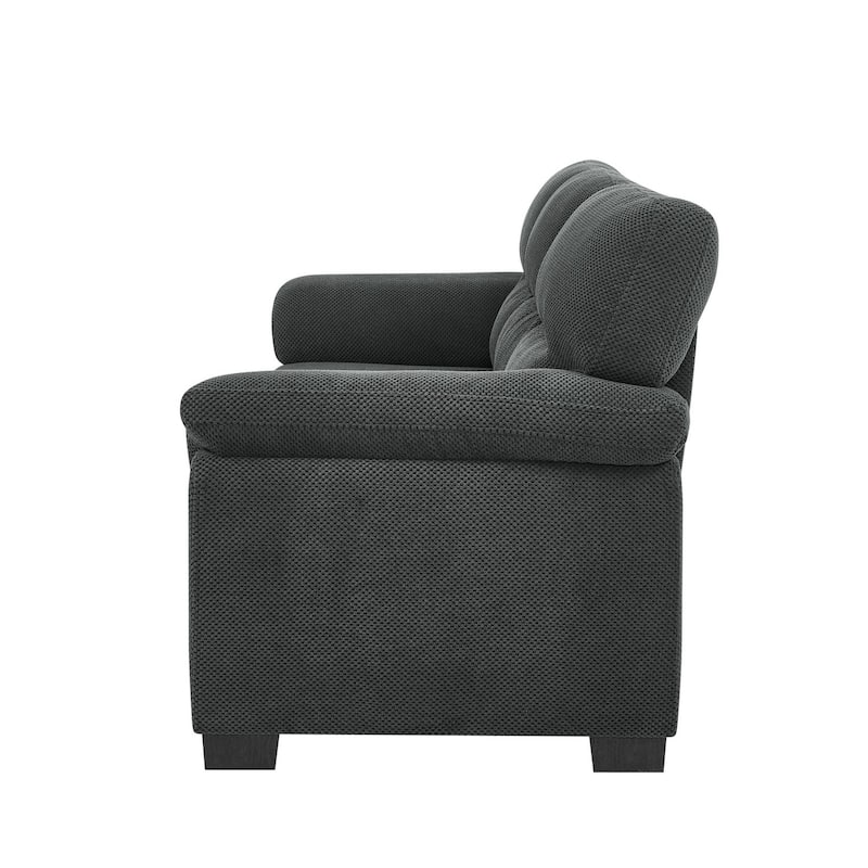 81" Modern Textured Fabric 3-Seater Sofa