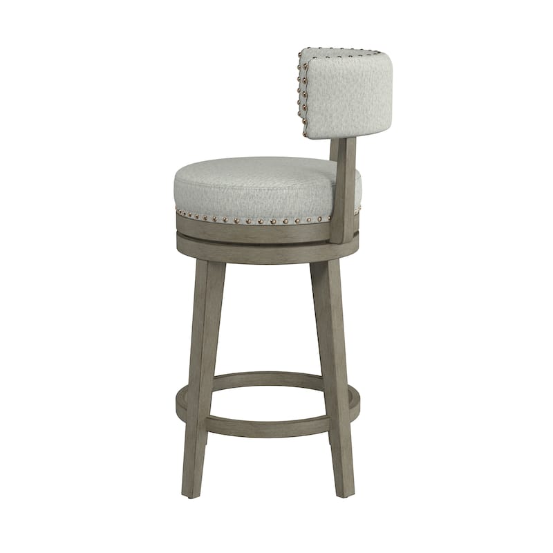 Hillsdale Furniture Lawton Wood Swivel Stool, Antique Gray