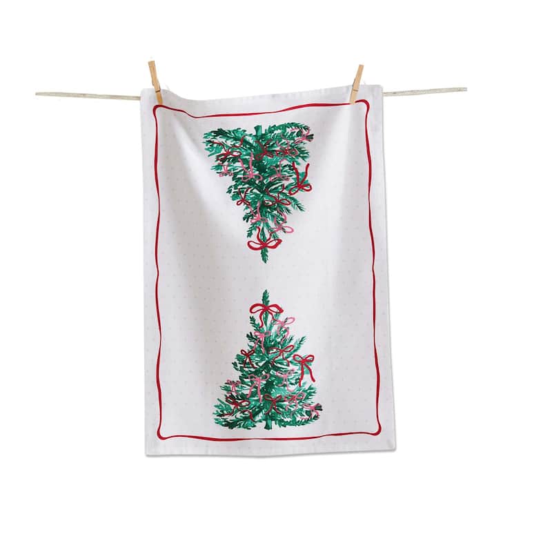 Very Merry Christmas Dishtowel Set Multicolor Cotton Kitchen Towels Machine Wash 26x18 inches