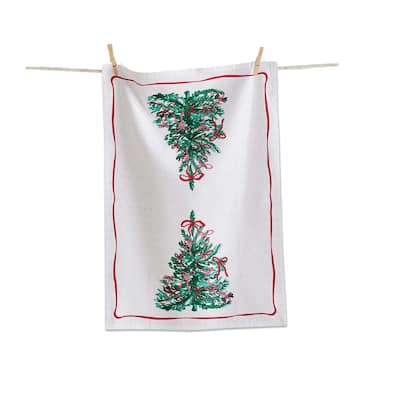 Very Merry Christmas Dishtowel Set Multicolor Cotton Kitchen Towels Machine Wash 26x18 inches
