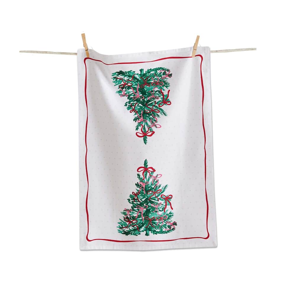 Very Merry Christmas Dishtowel Set Multicolor Cotton Kitchen Towels Machine Wash 26x18 inches