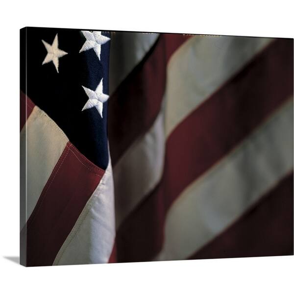 Shop Close Up American Flag Canvas Wall Art On Sale Overstock 16856702