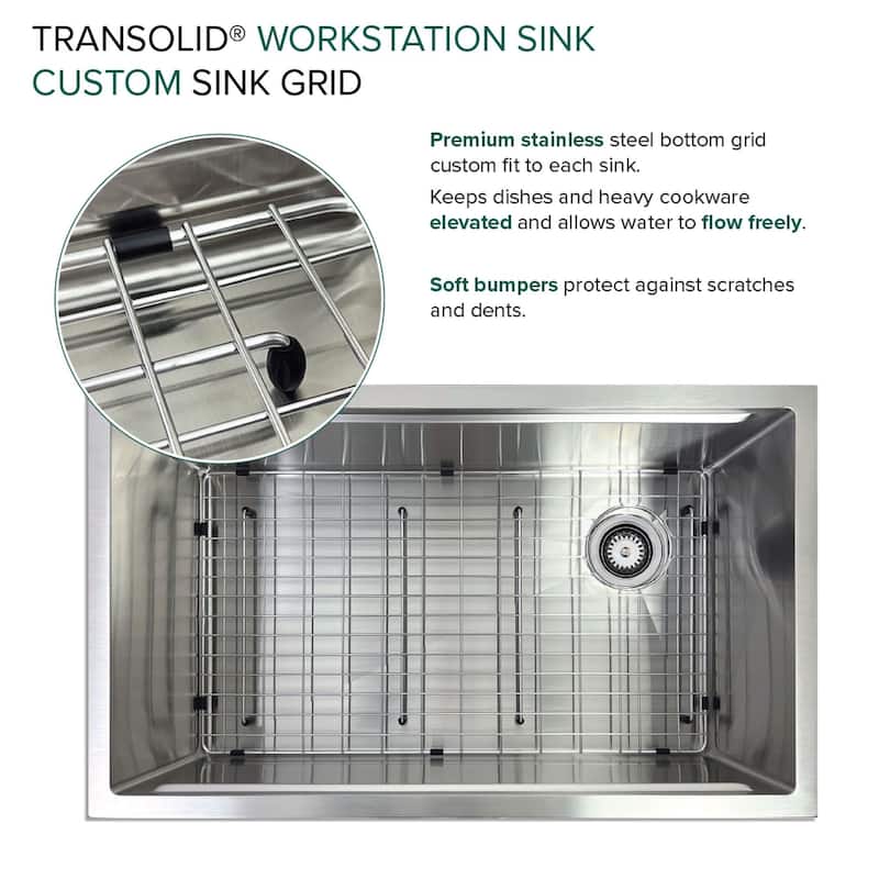 Transolid KWSSU331910 KWS 33" Undermount Single Basin Stainless Steel