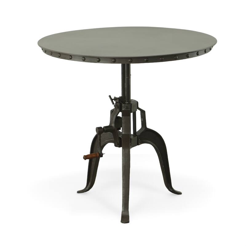 Carolina Living Mundra Adjustable Crank Table Industrial Adjustable
