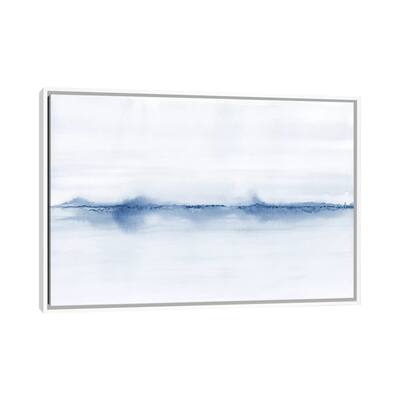 iCanvas "Watercolor Landscape V - Shades Of Blue" by Nouveau Prints Framed Canvas Print