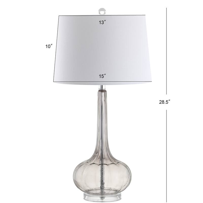 Diamante 28.5" Glass Teardrop LED Table Lamp, Pink (Set of 2) by JONATHAN Y
