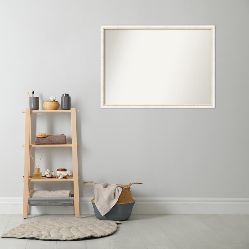 Morgan Non-Beveled Wood Framed Bathroom Vanity Wall Mirror