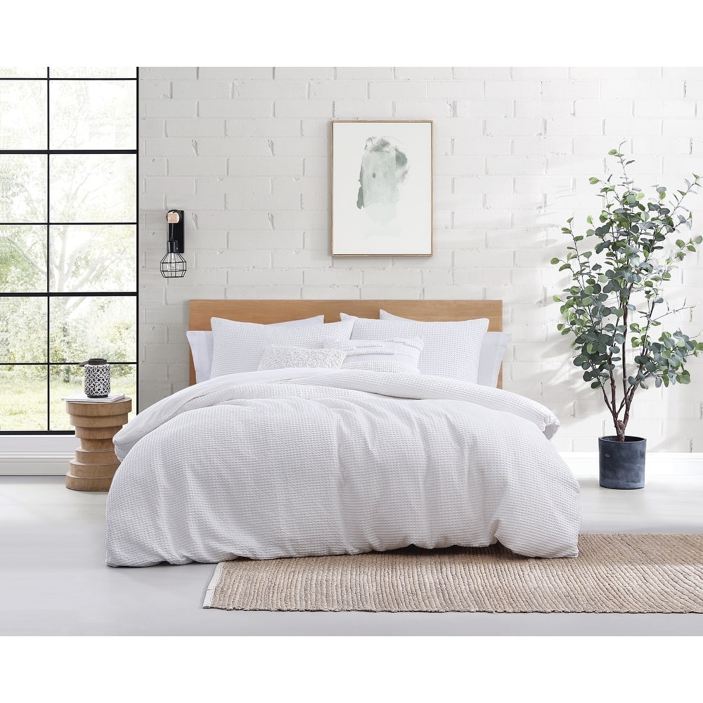 DKNY Modern Waffle 3-pc Comforter Set