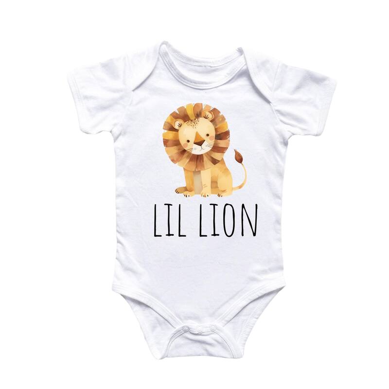 Little Lion Safari - Baby Boy Girl Clothes Infant Bodysuit Funny Cute Newborn - Natural - Newborn