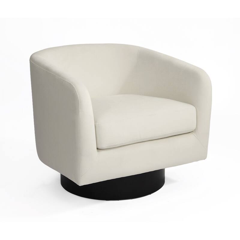 Modern Barrel Swivel Accent Chairs For Living Room