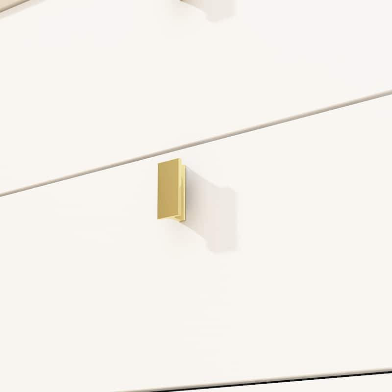 Dresser 6 Drawer Wood Dresser for Bedroom with Storage Modern Gold