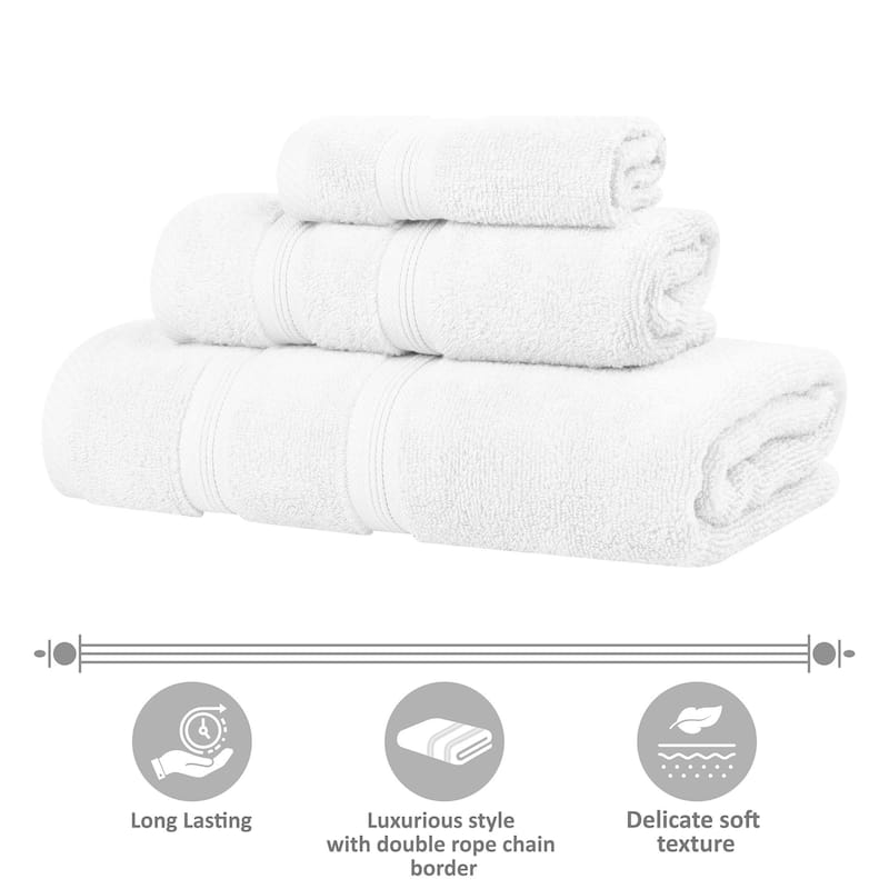 Superior Smart Dry Zero Twist Cotton Hand Towels, Set of 6