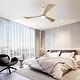 preview thumbnail 11 of 25, 52" Ceiling Fan with Lights Remote Control,Quiet DC Motor 3 Wood Blade Ceiling Fans 6 Speed Levels,Reversible Ceiling Fan