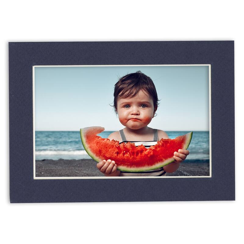8x10 Mat for 16x20 Frame Precut Mat Board AcidFree Navy 8x10 Photo