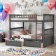 preview thumbnail 2 of 25, Convertible Full Over Full Bunk Bed With Drawers