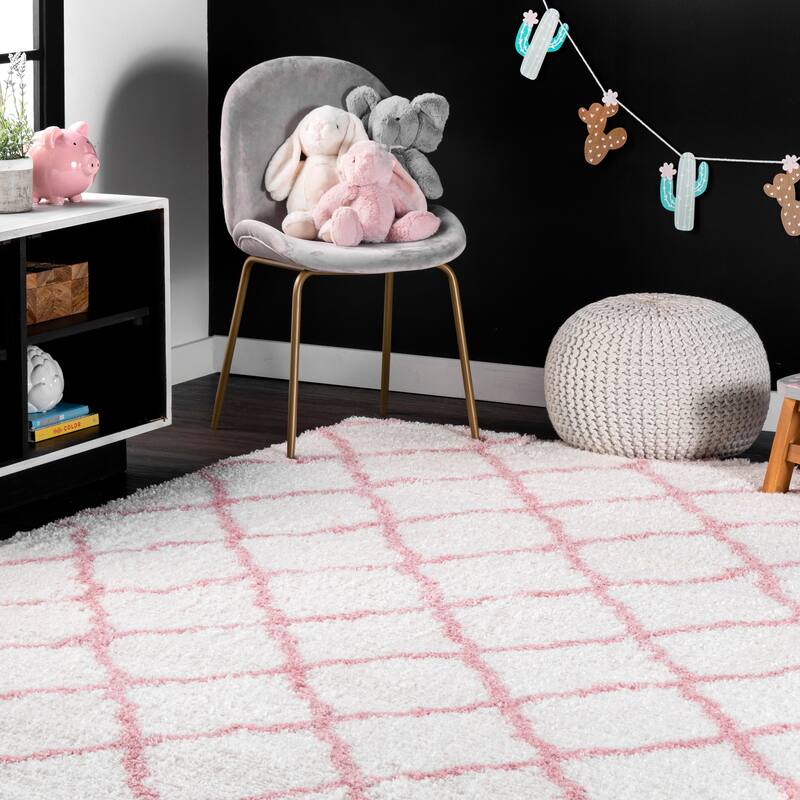 Nuloom Nelda Trellis Kids Shag Area Rug