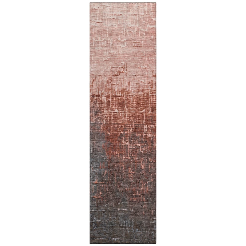 Machine Washable Indoor/ Outdoor Ombre Texture Chantille Rug