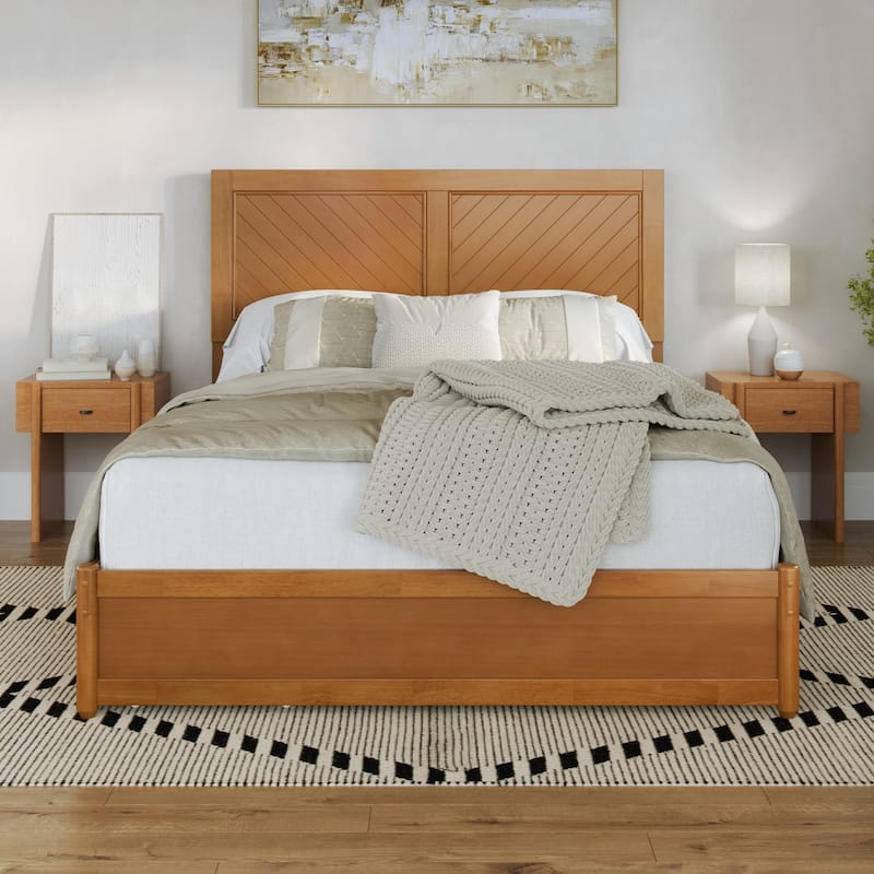 Clayton Platform Bed with Panel Footboard and Storage Drawers