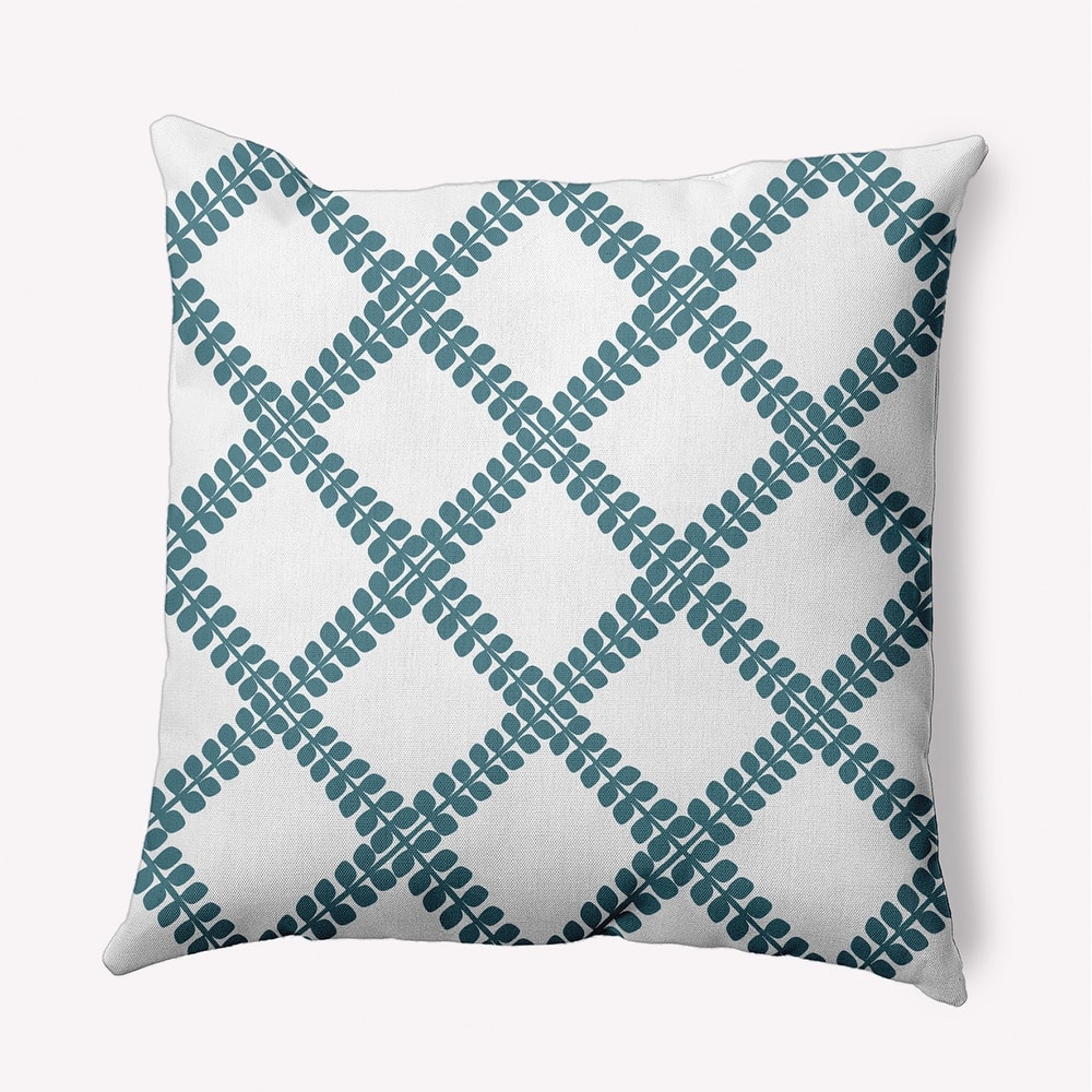 Leaf Plaid Decorative Throw Pillow