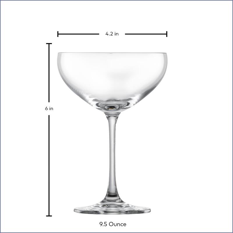 Schott Zwiesel Bar Special Glass, 9.5 Oz Champagne (Set of 4), Clear