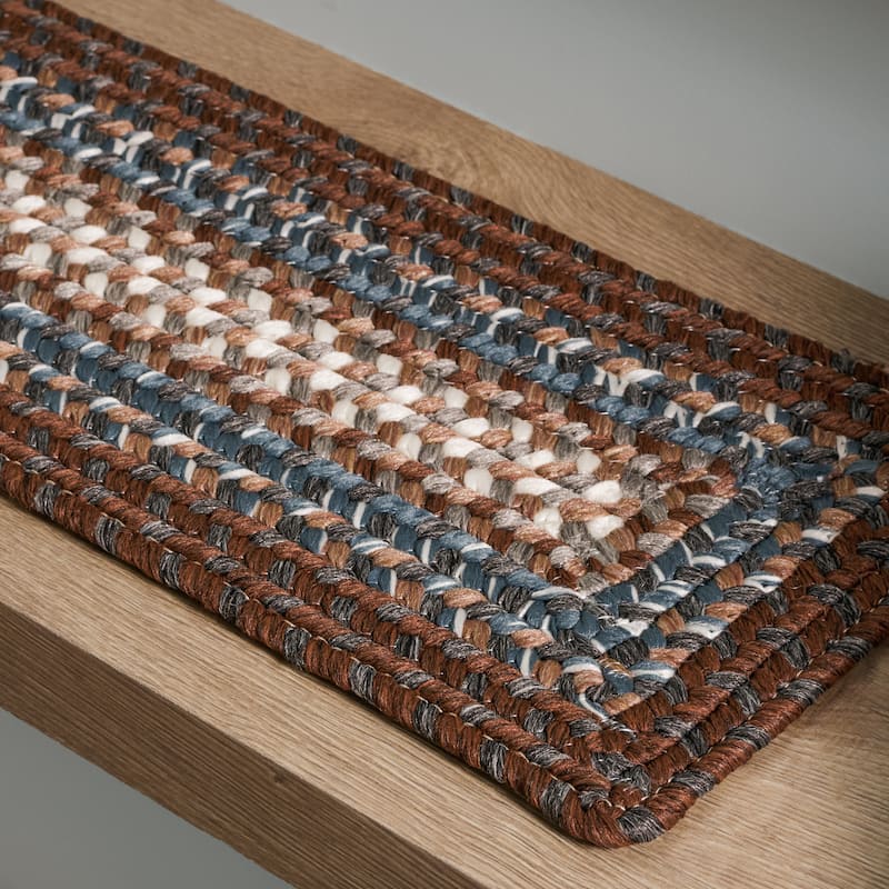 SAFAVIEH Reilly Handmade Braided Stair Treads - Non-Slip Stair Rugs for Hallways & Entryways