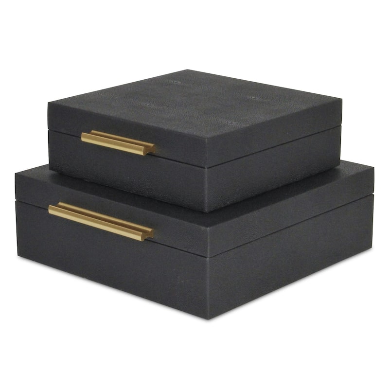 Lusan Black Vinyl Decorative Box Set