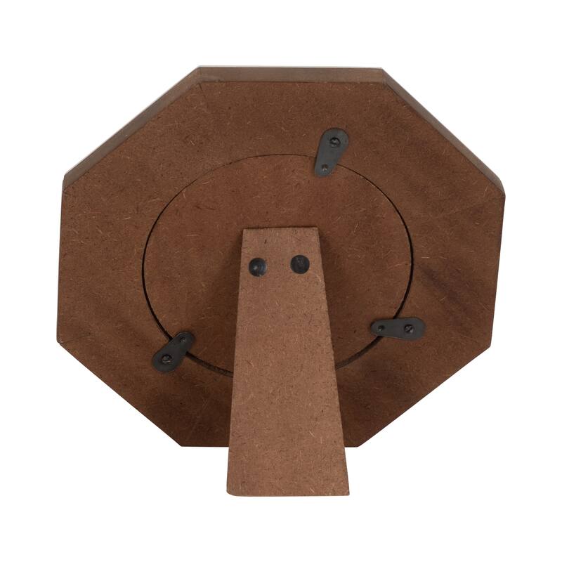 Resin Contemporary Octagon Photo Frame - Black