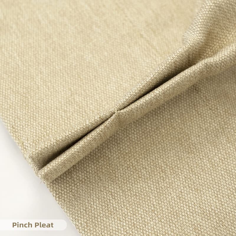 DriftAway Blackout Pinch Pleat Faux Linen Textured Solid Valance