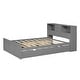 preview thumbnail 6 of 50, Full Size Wood Pltaform Bed with Twin Size Trundle, 3 Drawers, Upper Shelves and a set of USB Ports & Sockets