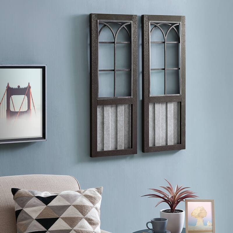 FirsTime & Co. Willow Farmhouse Window Wall Plaque Set