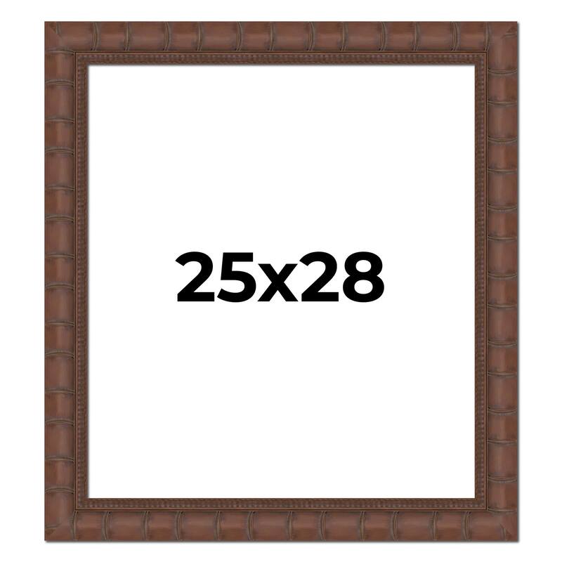 25x28 Frame Pewter Solid Wood Picture Frame Width 1.625 Inches | Interior Frame Depth 0.6875 Inches
