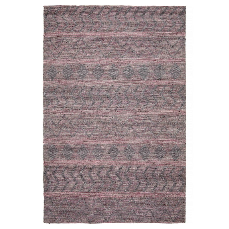 ECARPETGALLERY Braid weave Sienna Grey Wool Rug - 6'1 x 9'1 - Dark Grey - 6'1 x 9'1